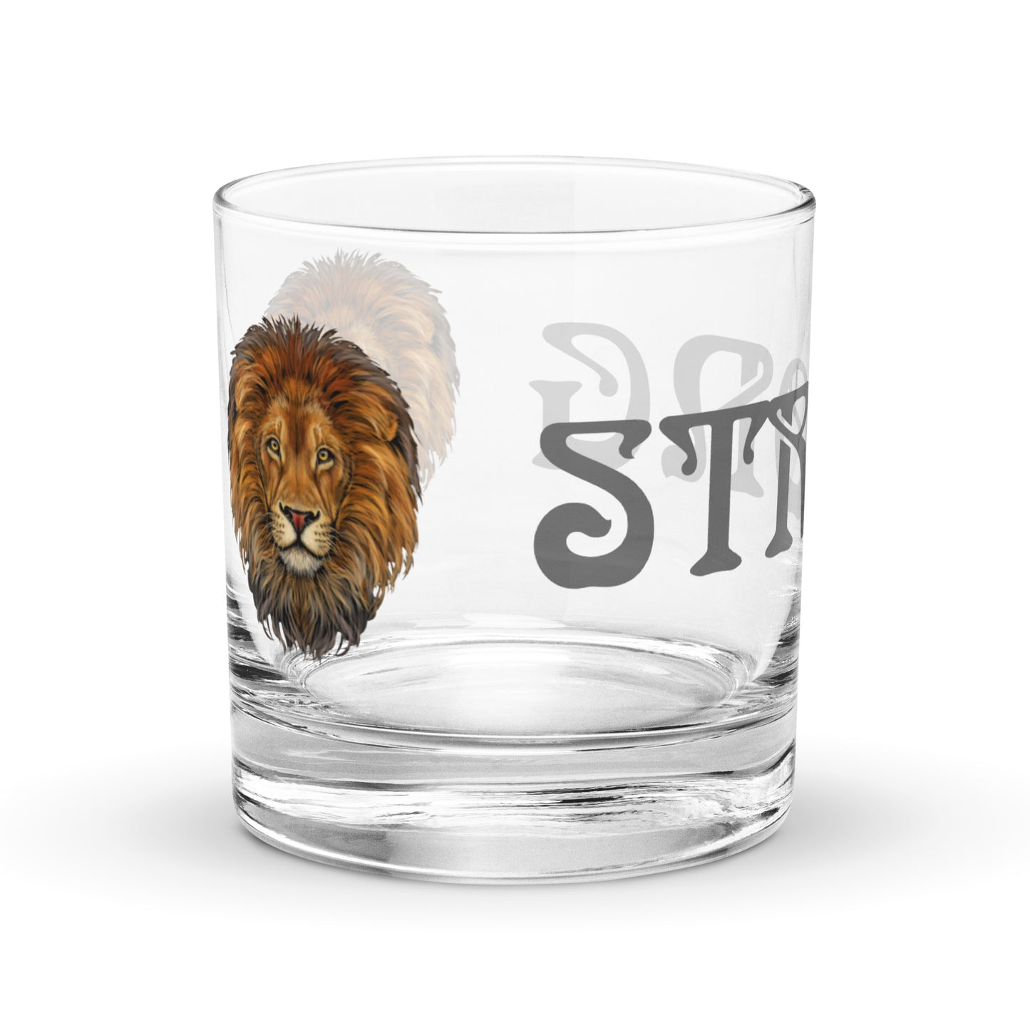 “STRONG”Rocks Glass W/Grey Font