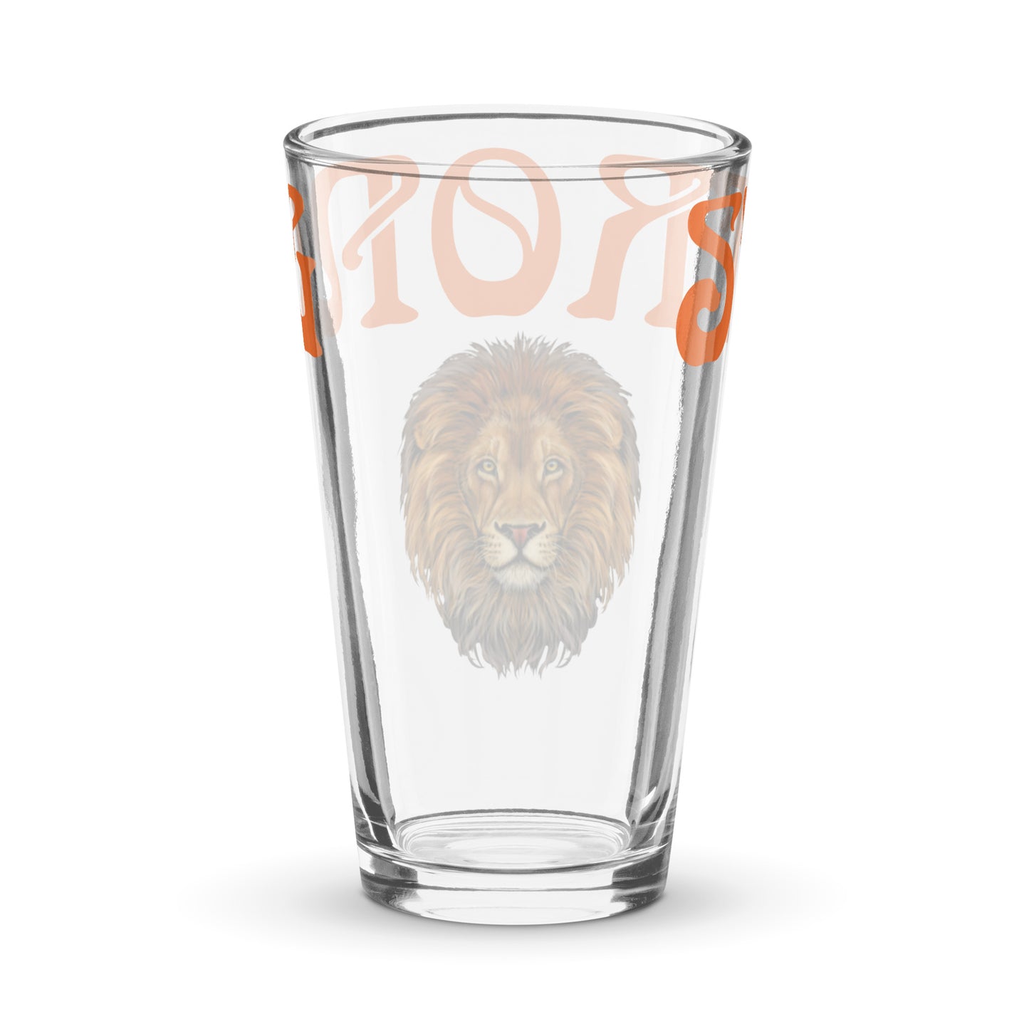 “STRONG”Shaker Pint Glass W/Orange Font