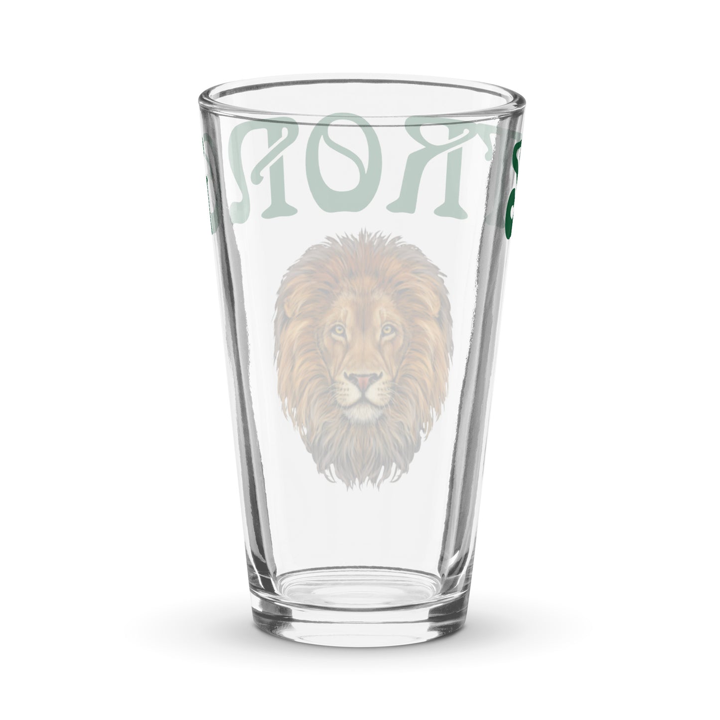 “STRONG”Shaker Pint Glass W/Green Font