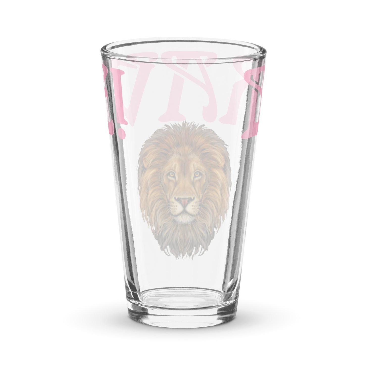 “BRAVE!”Shaker Pint Glass W/Cotton Candy Font