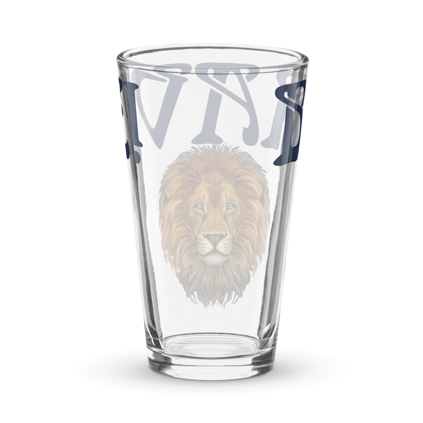 “BRAVE!”Shaker Pint Glass W/Navy Font