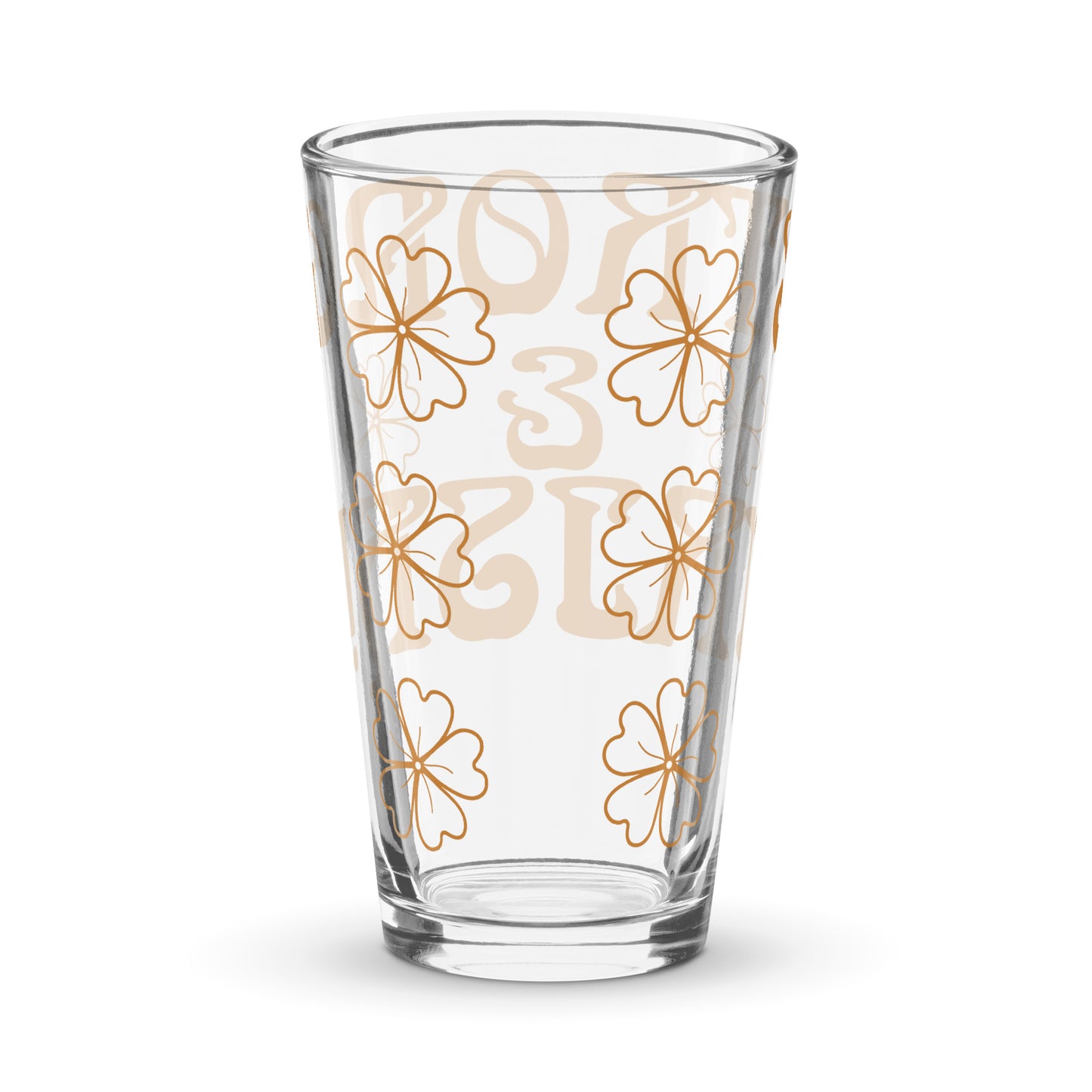 “STRONG & IRISH! Shaker Pint Glass W/Bronze Font