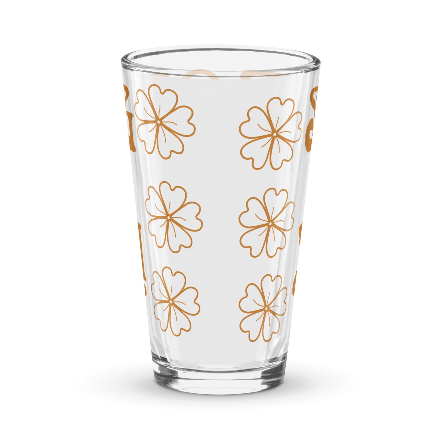 “STRONG & IRISH!”White Shaker Pint Glass W/Bronze Font