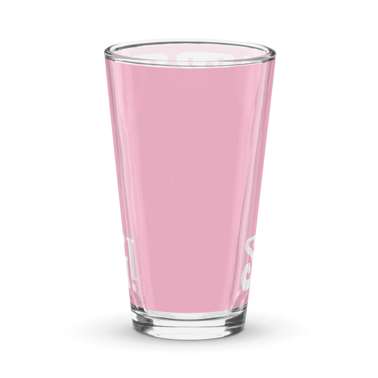 “I’AM STRONG”Cotton Candy Shaker Pint Glass W/White Font