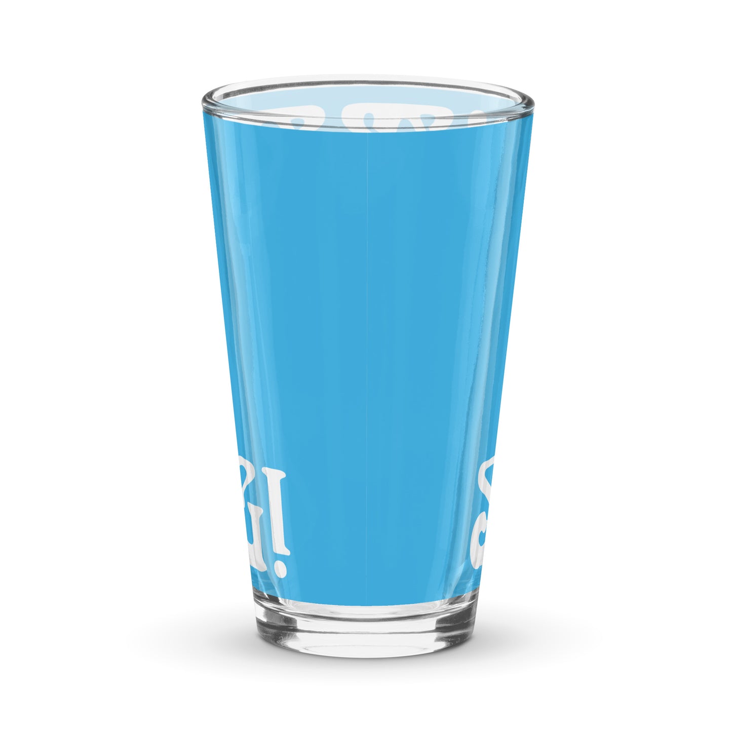 “I’AM STRONG”SkyBlue Shaker Pint Glass W/White Font