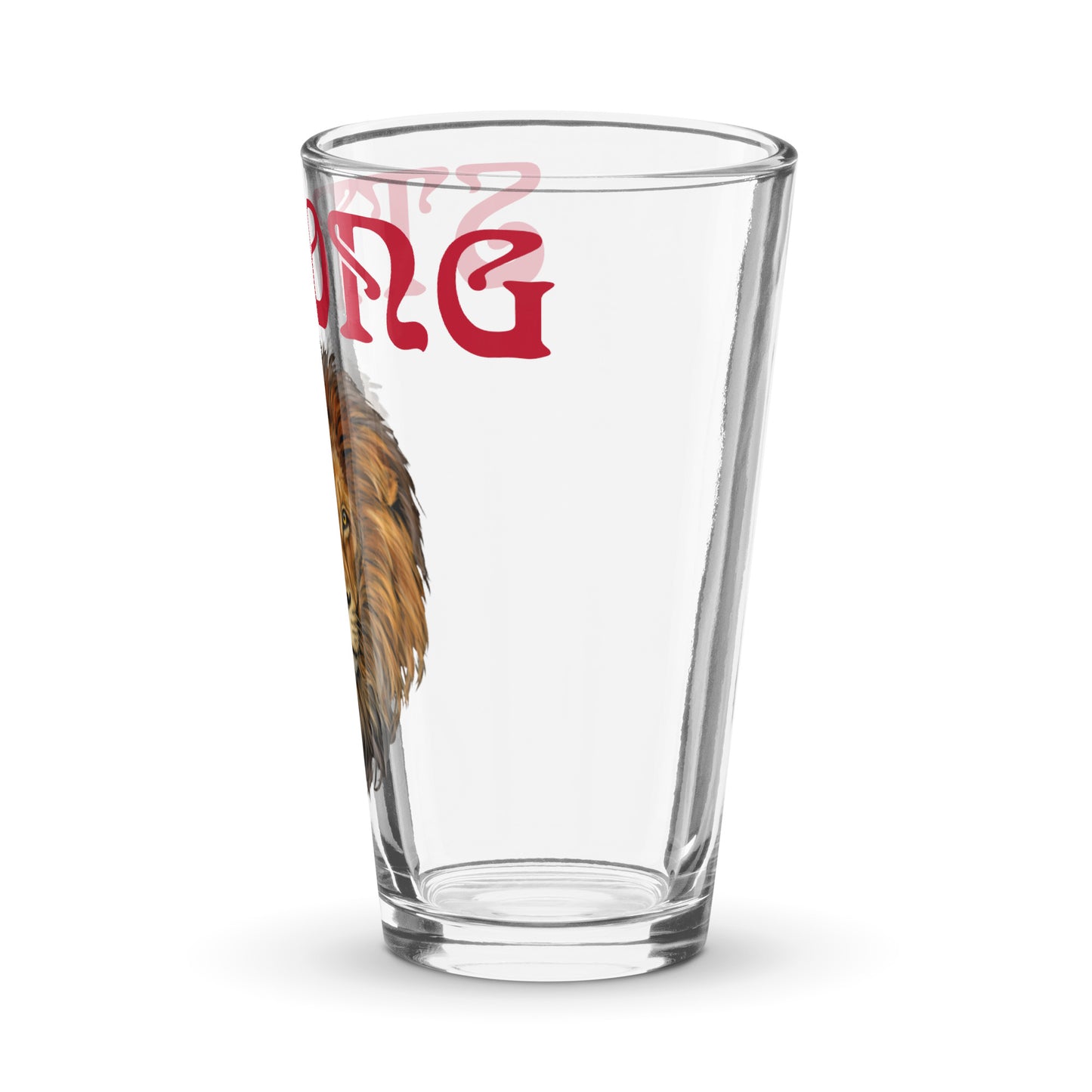 “STRONG”Shaker Pint Glass W/Red Font