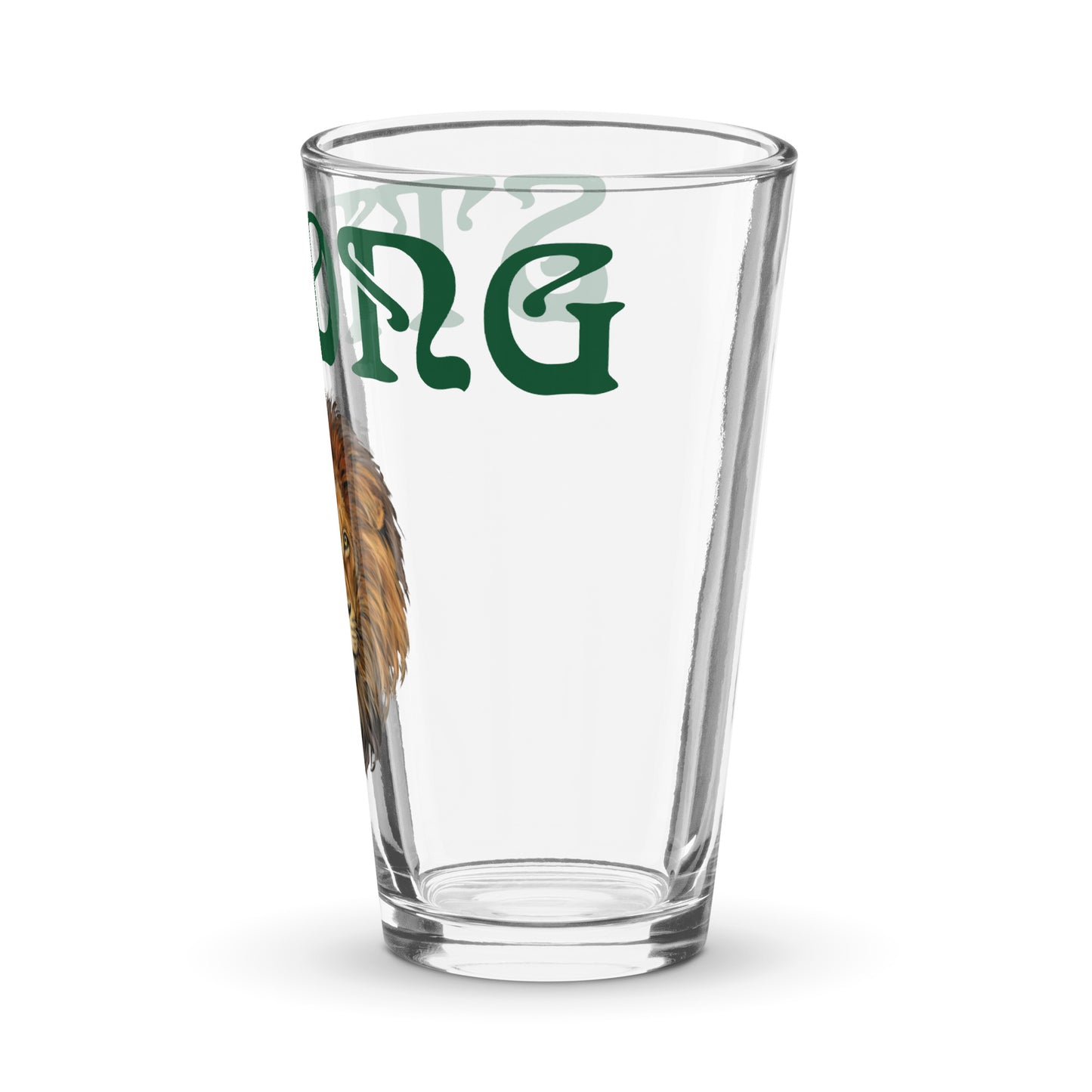 “STRONG”Shaker Pint Glass W/Green Font