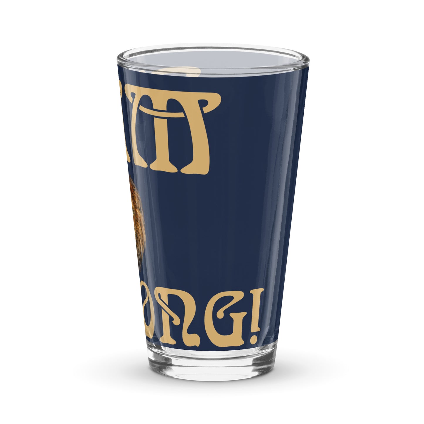 “I’AM STRONG”Navy Shaker Pint Glass W/Fawn Font