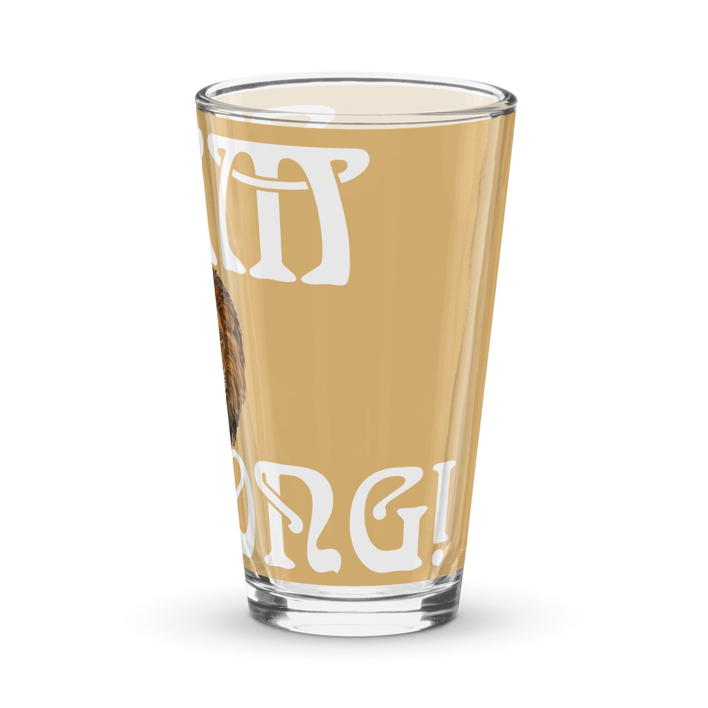 “I’AM STRONG”Fawn Shaker Pint Glass W/White Font