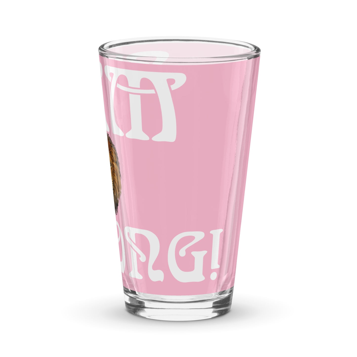 “I’AM STRONG”Cotton Candy Shaker Pint Glass W/White Font