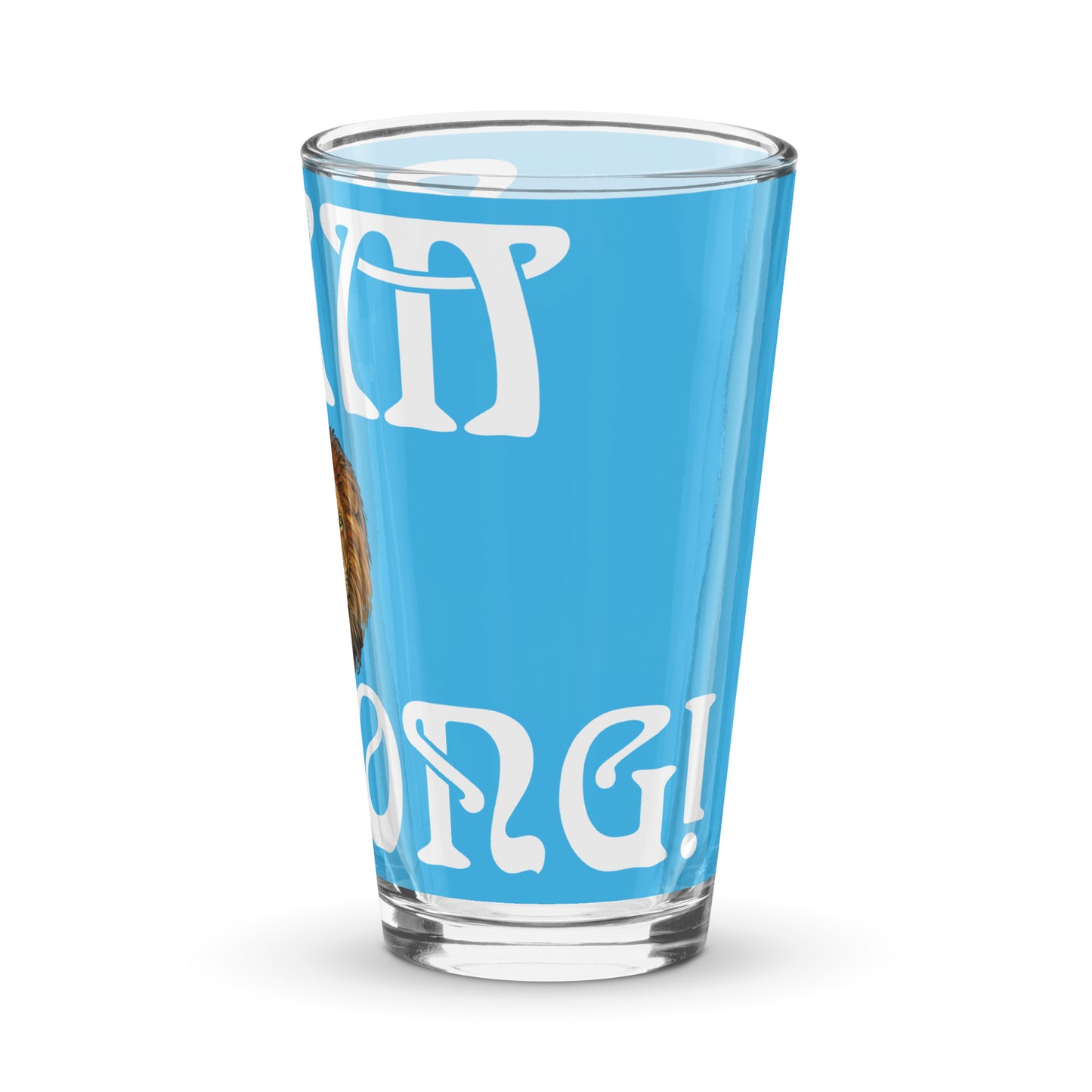 “I’AM STRONG”SkyBlue Shaker Pint Glass W/White Font