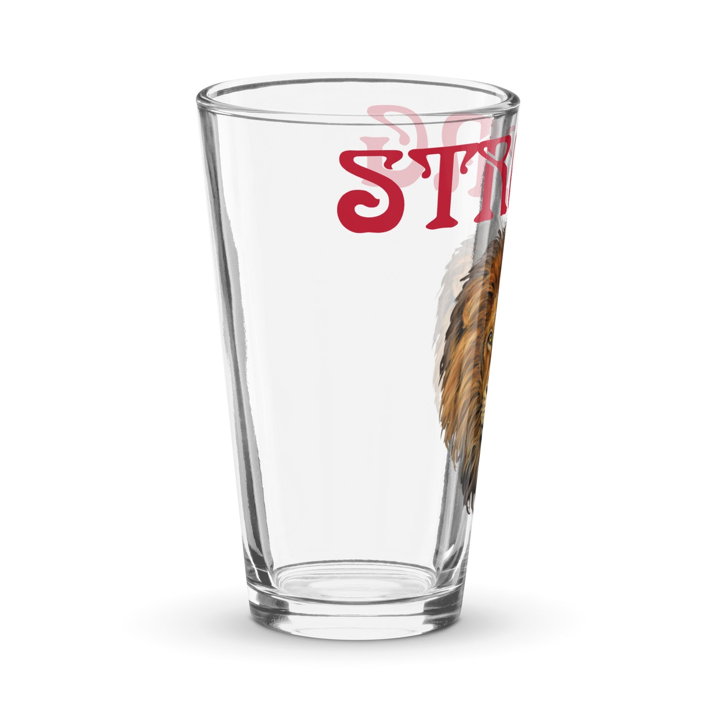 “STRONG”Shaker Pint Glass W/Red Font