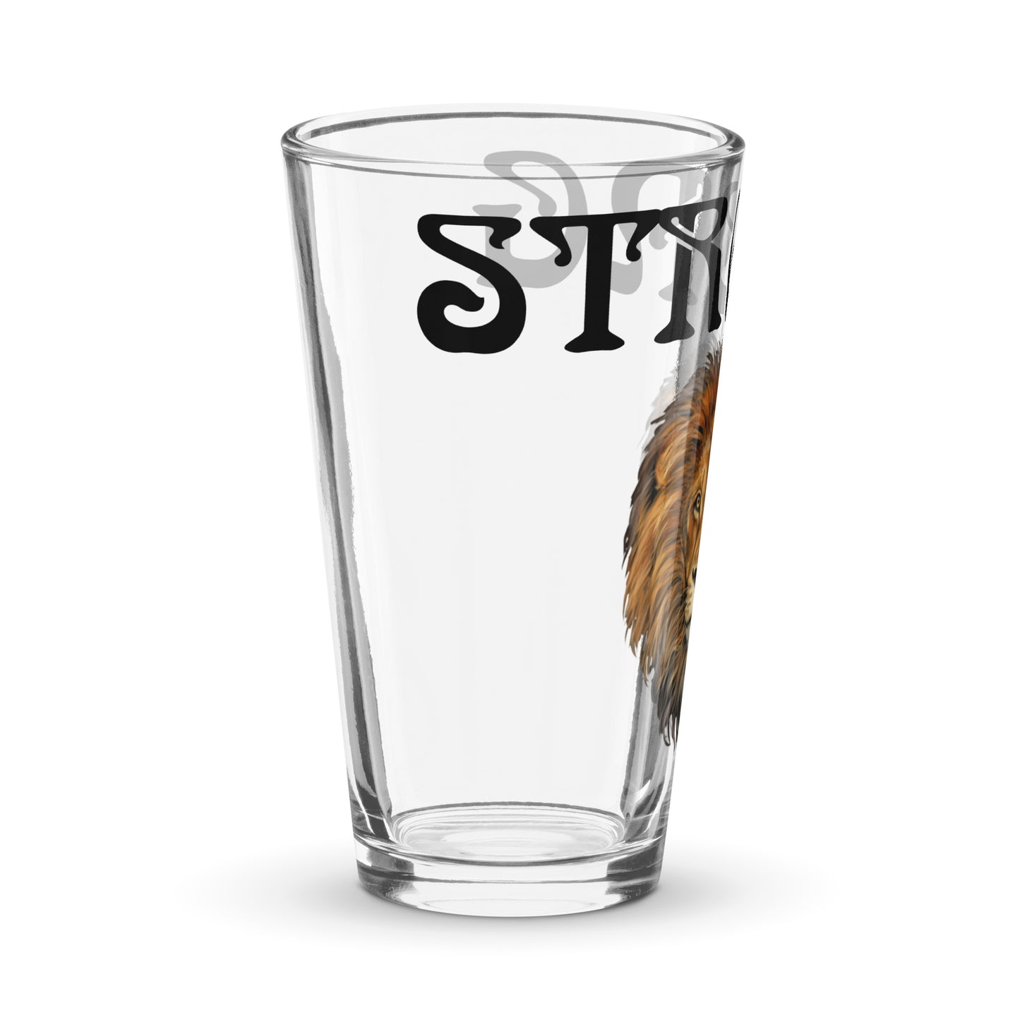 “STRONG”Shaker Pint Glass W/Black Font