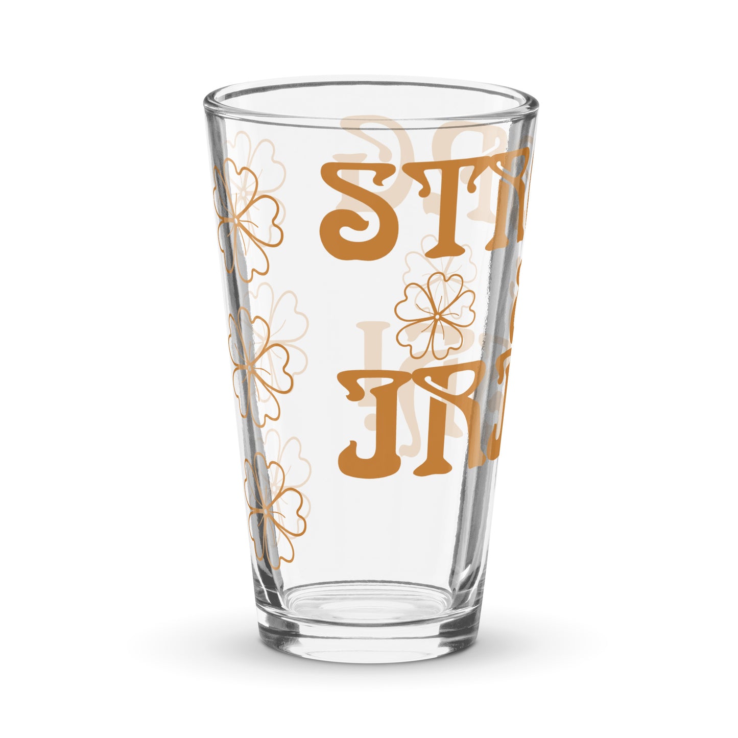 “STRONG & IRISH! Shaker Pint Glass W/Bronze Font