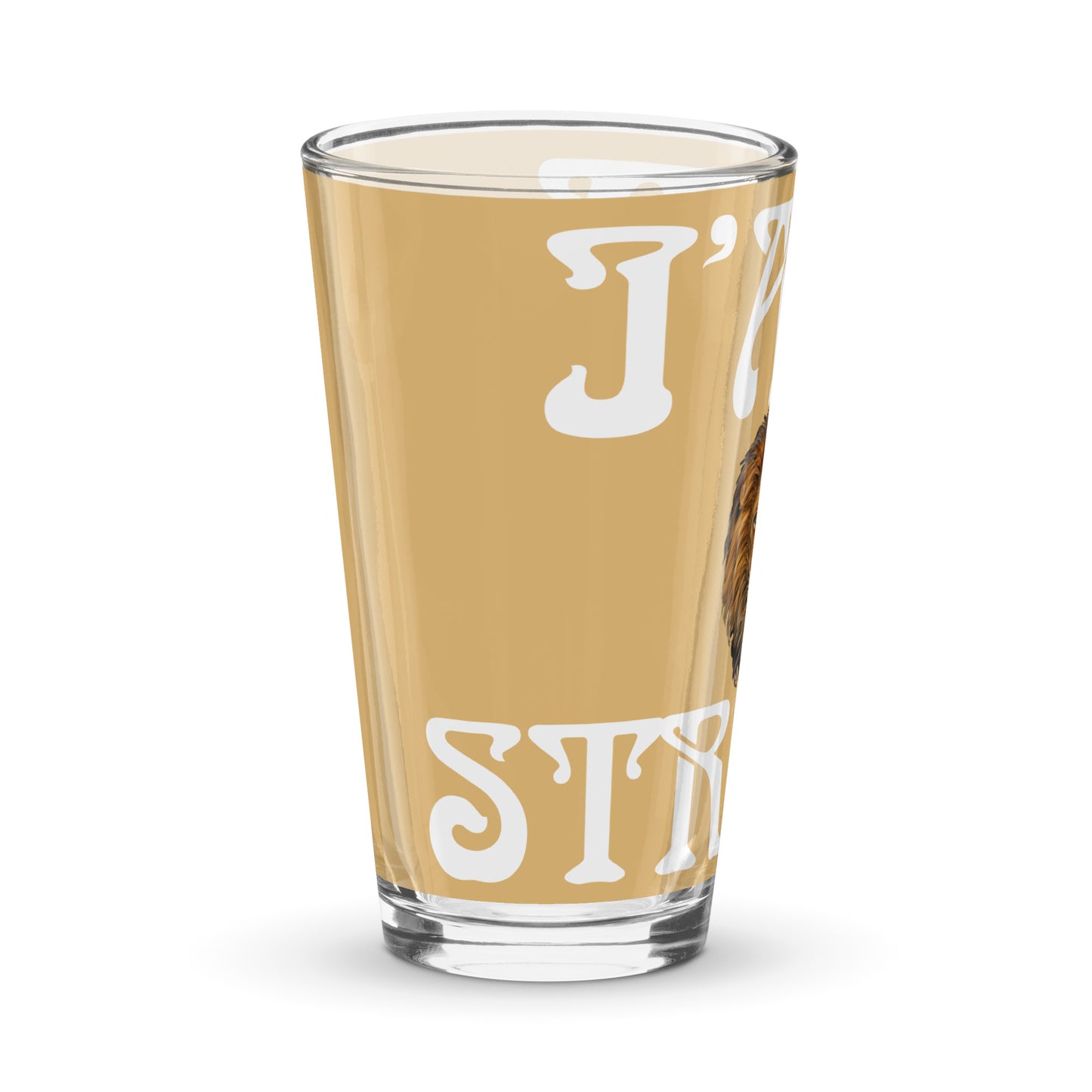 “I’AM STRONG”Fawn Shaker Pint Glass W/White Font