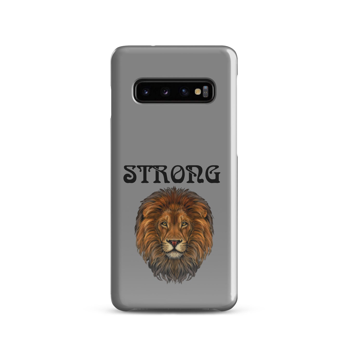 “STRONG”Grey Snap Case for Samsung®W/Black Font