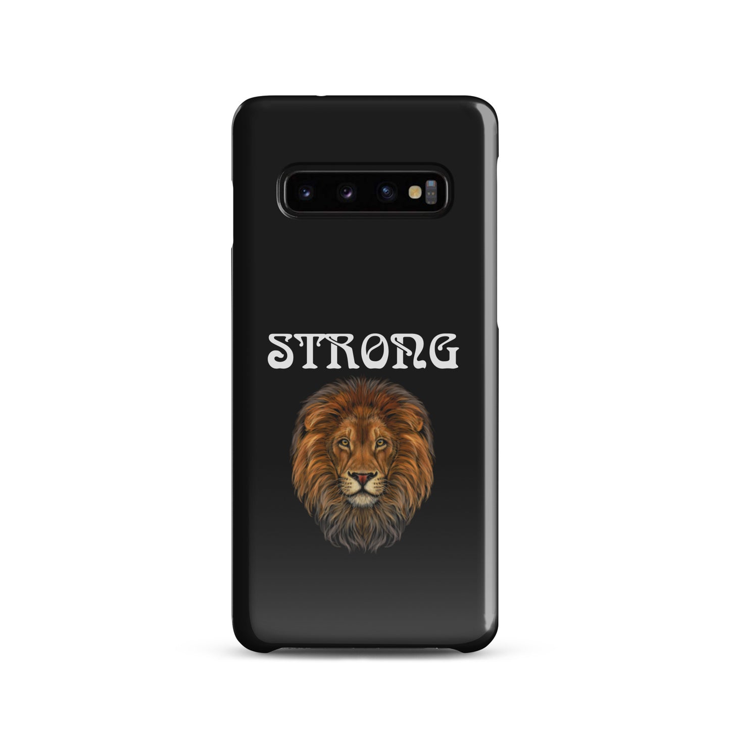 “STRONG”Black Snap Case for Samsung®W/White Font