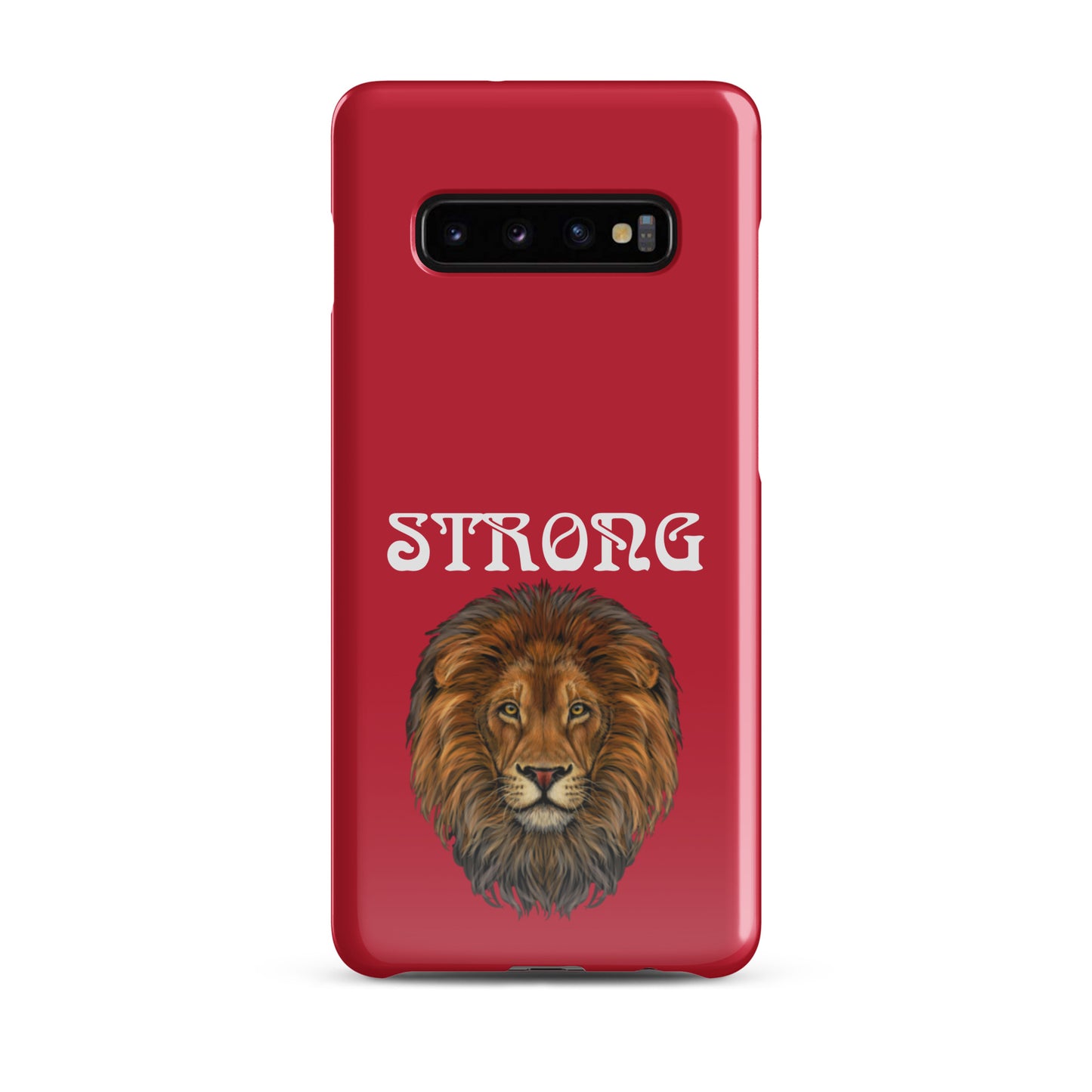 “STRONG”Red Snap Case for Samsung®W/White Font
