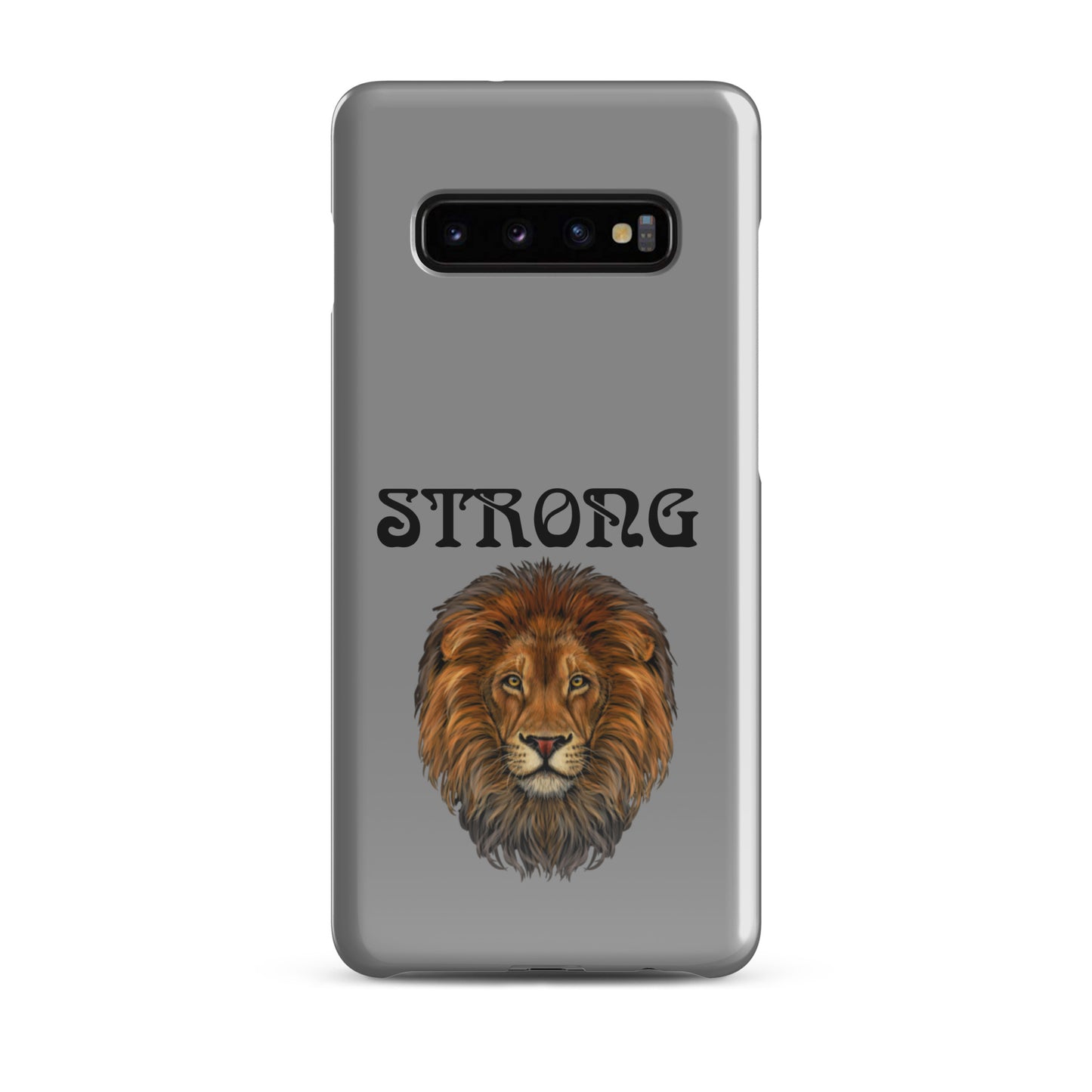 “STRONG”Grey Snap Case for Samsung®W/Black Font