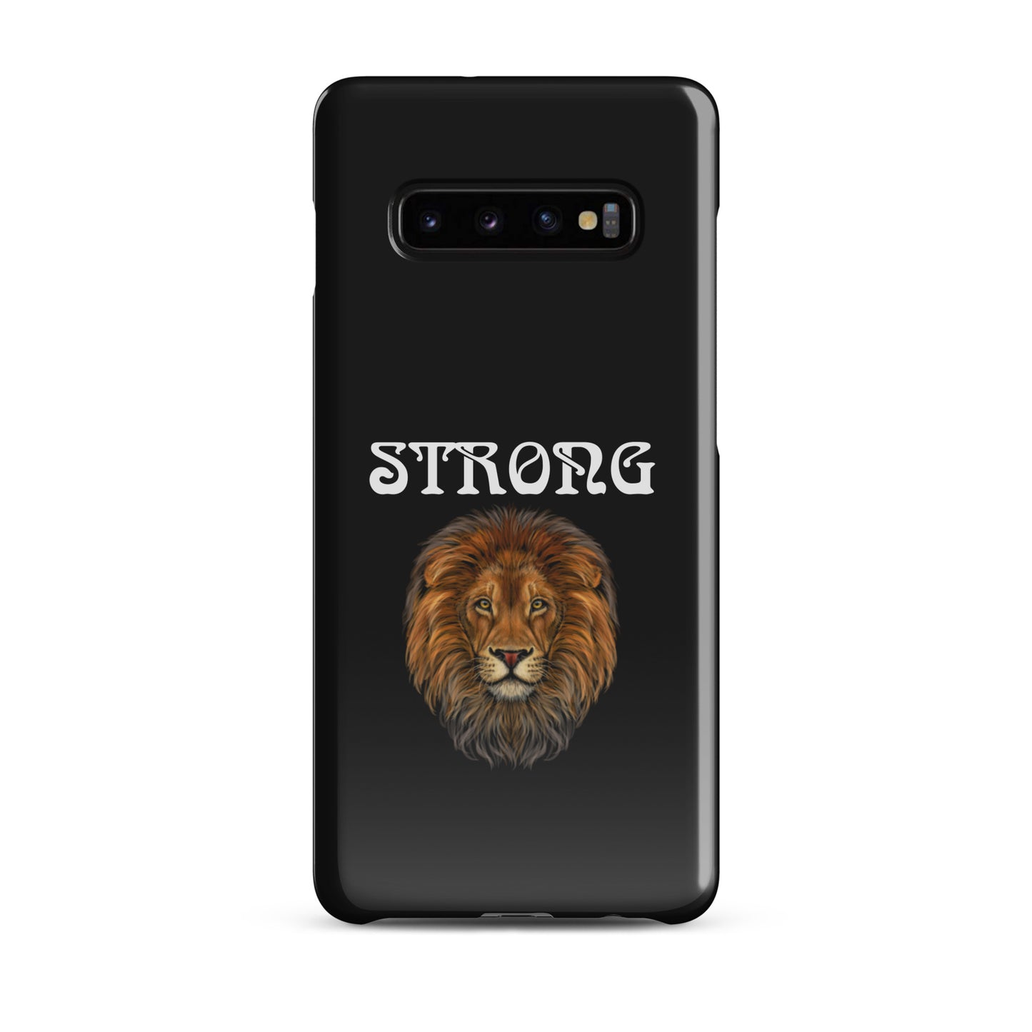 “STRONG”Black Snap Case for Samsung®W/White Font
