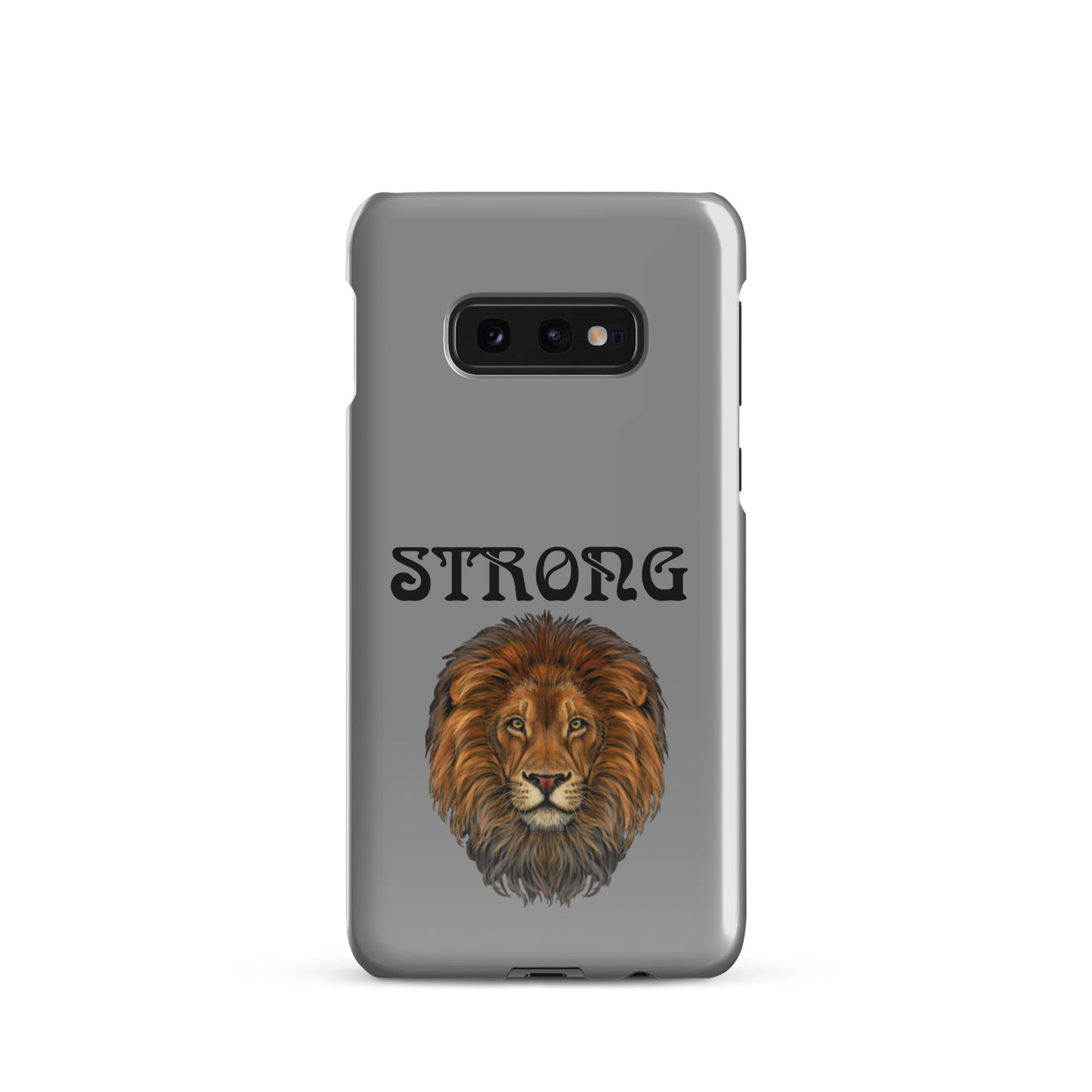 “STRONG”Grey Snap Case for Samsung®W/Black Font