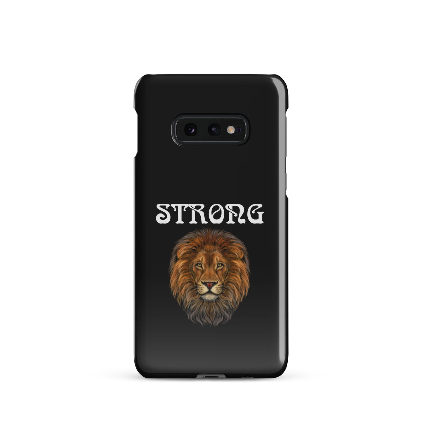 “STRONG”Black Snap Case for Samsung®W/White Font