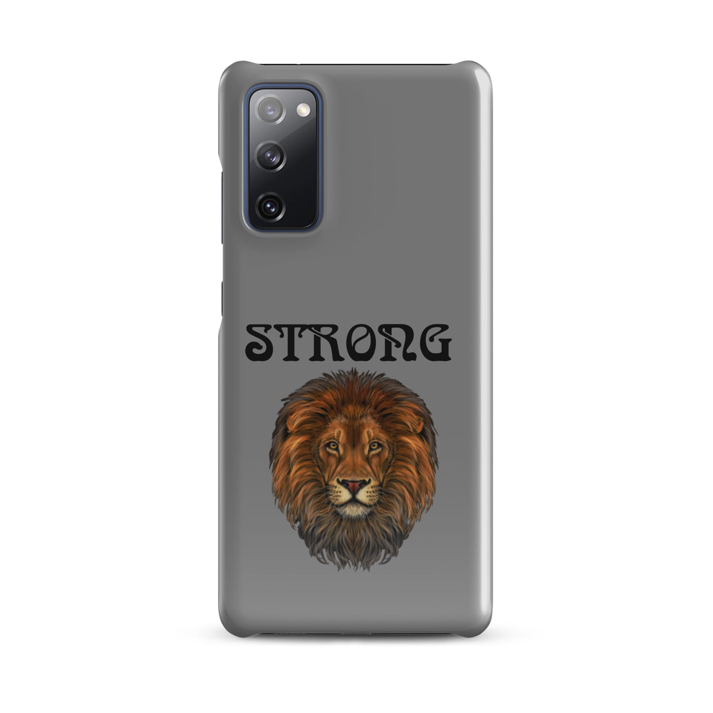 “STRONG”Grey Snap Case for Samsung®W/Black Font