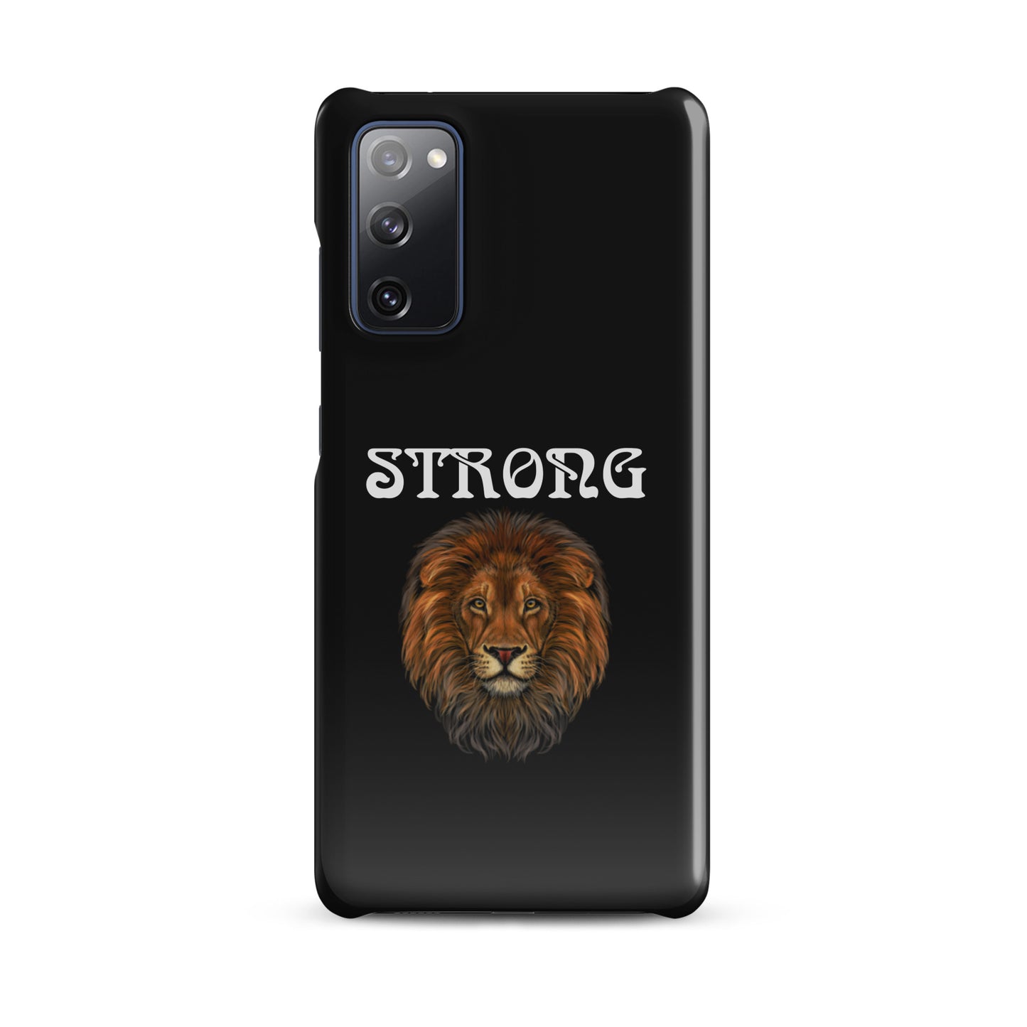 “STRONG”Black Snap Case for Samsung®W/White Font