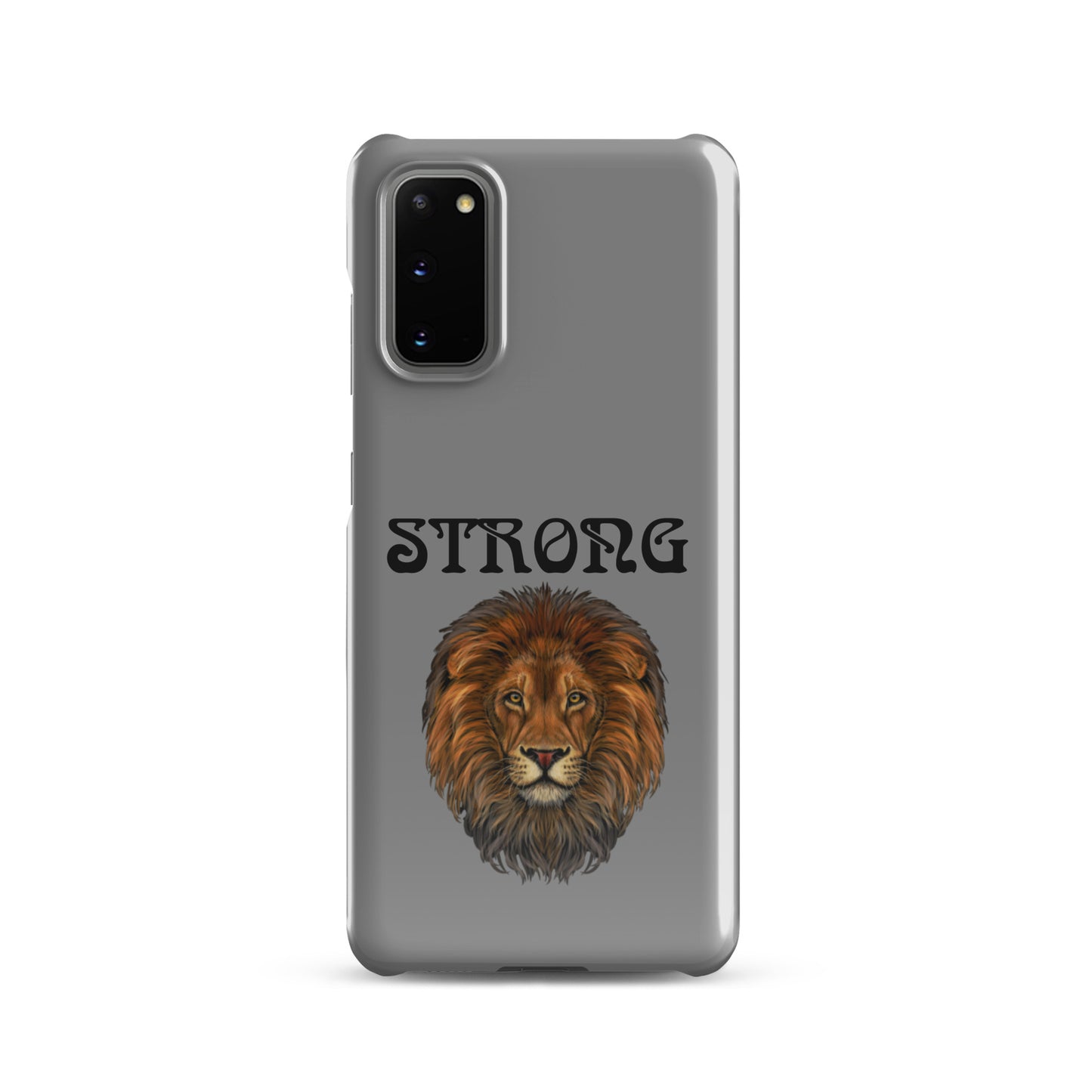 “STRONG”Grey Snap Case for Samsung®W/Black Font