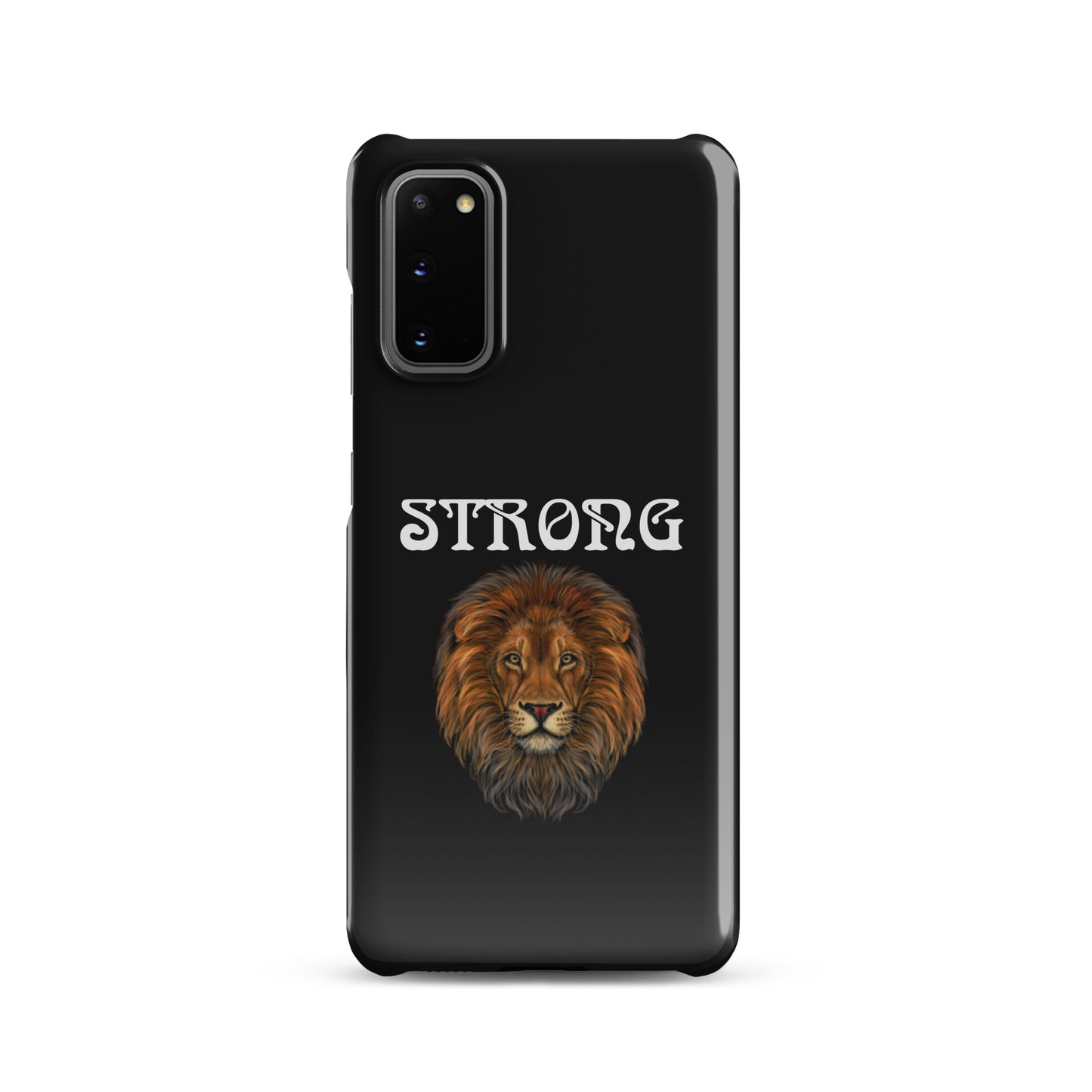 “STRONG”Black Snap Case for Samsung®W/White Font