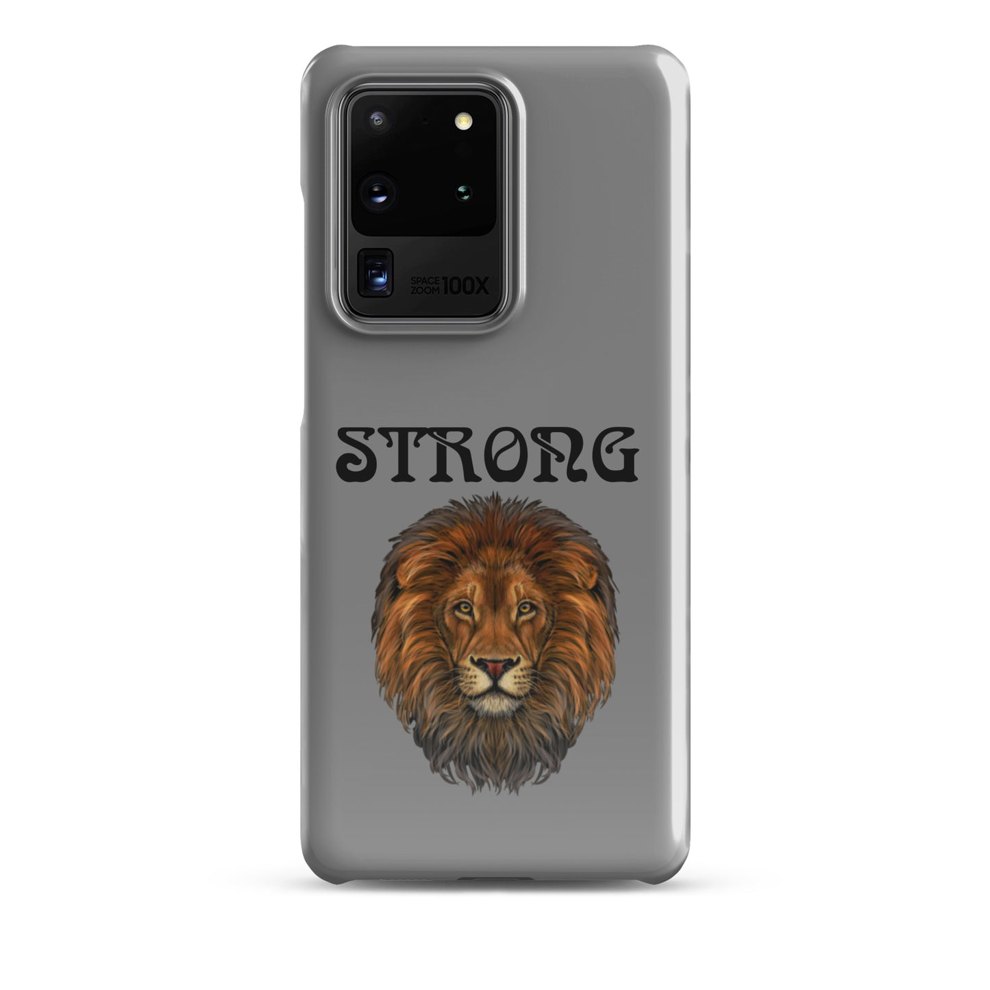 “STRONG”Grey Snap Case for Samsung®W/Black Font