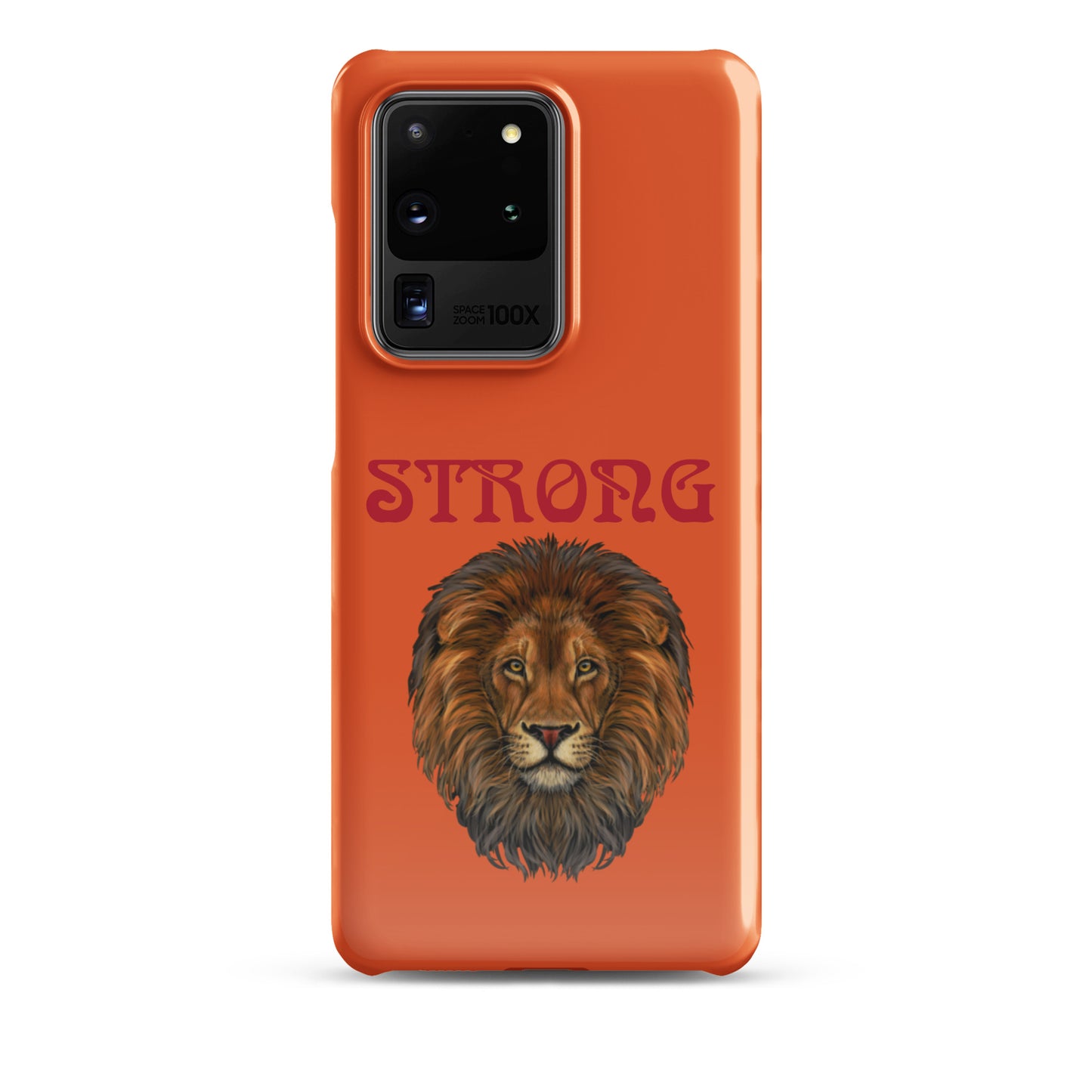 “STRONG”Orange Snap Case for Samsung®W/Red Font
