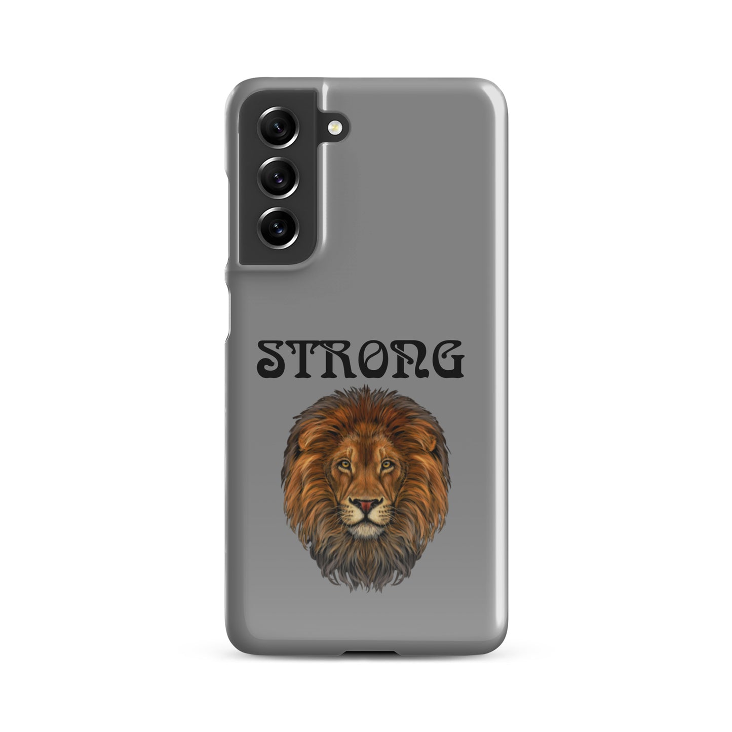 “STRONG”Grey Snap Case for Samsung®W/Black Font