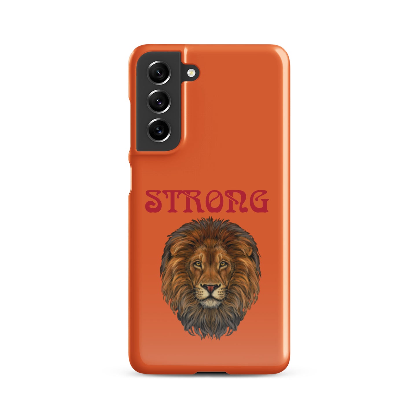 “STRONG”Orange Snap Case for Samsung®W/Red Font