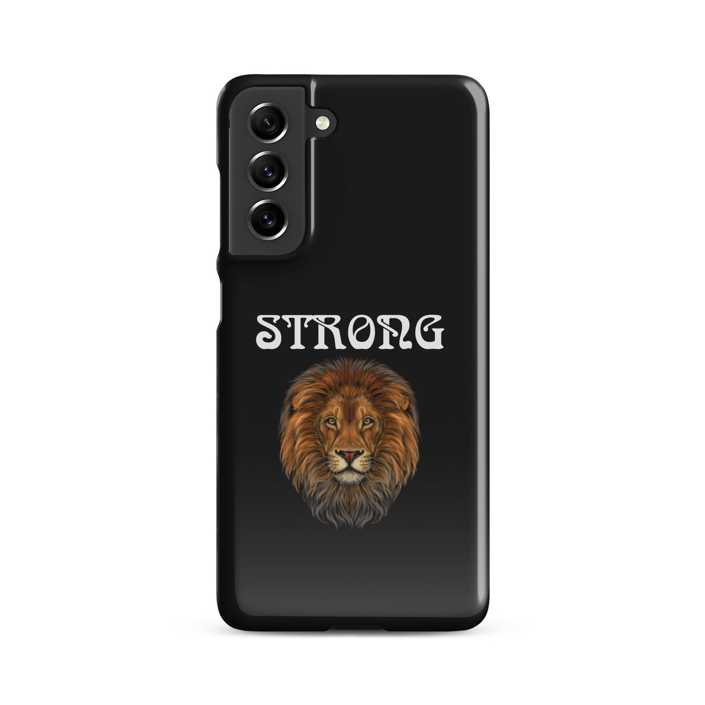 “STRONG”Black Snap Case for Samsung®W/White Font
