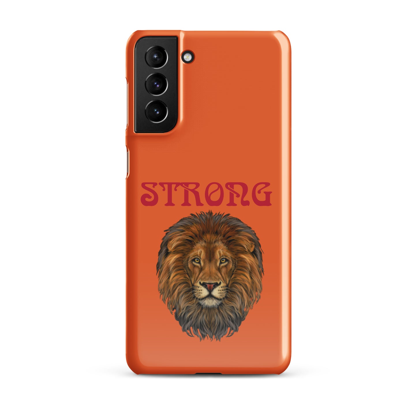 “STRONG”Orange Snap Case for Samsung®W/Red Font