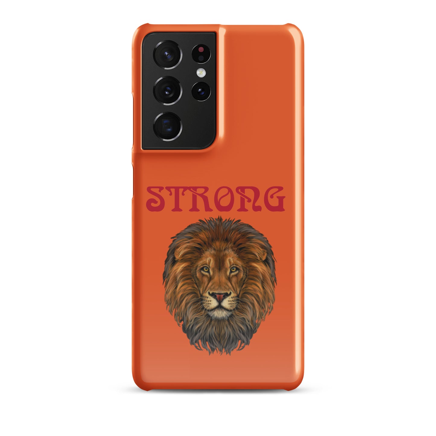 “STRONG”Orange Snap Case for Samsung®W/Red Font