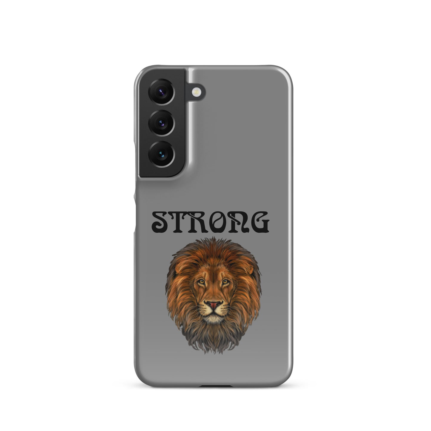 “STRONG”Grey Snap Case for Samsung®W/Black Font