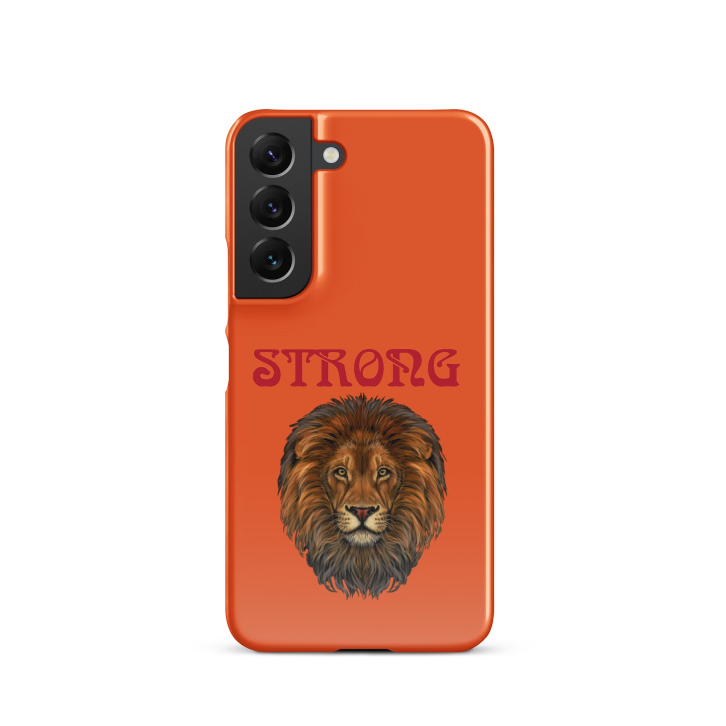 “STRONG”Orange Snap Case for Samsung®W/Red Font