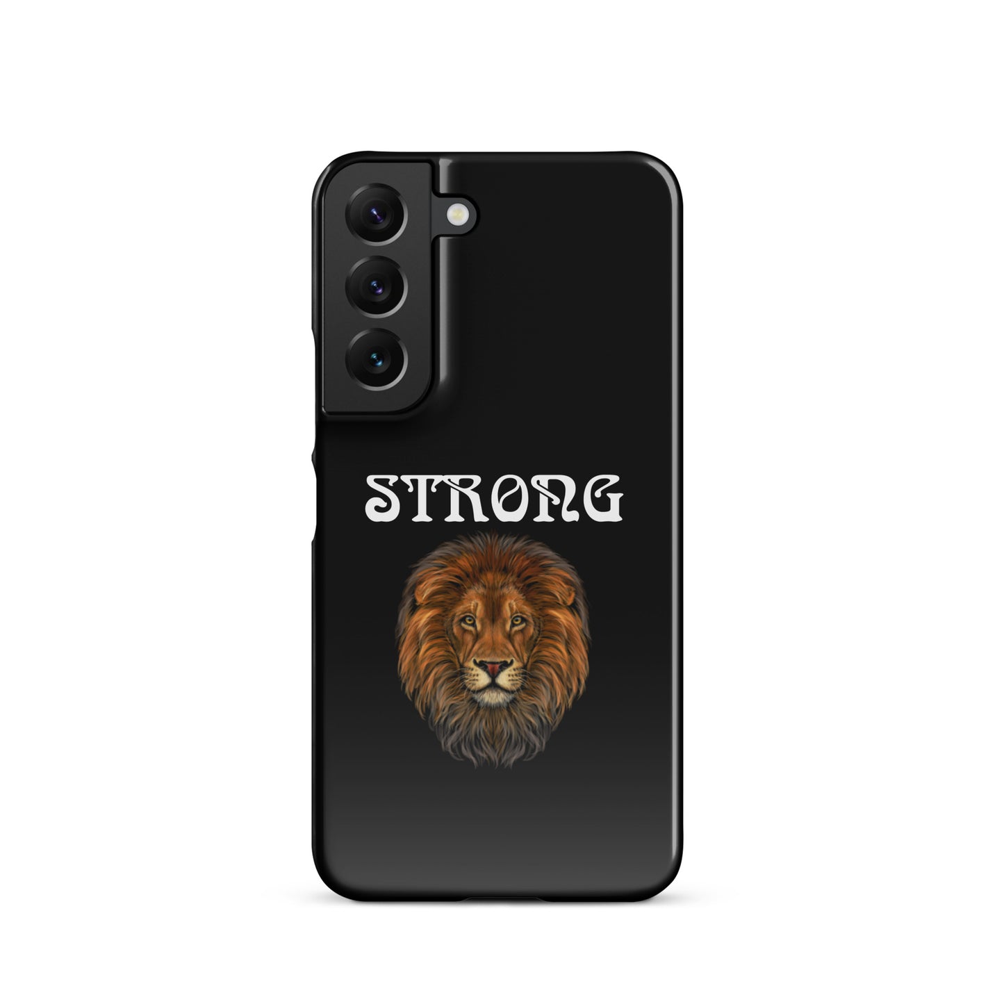 “STRONG”Black Snap Case for Samsung®W/White Font