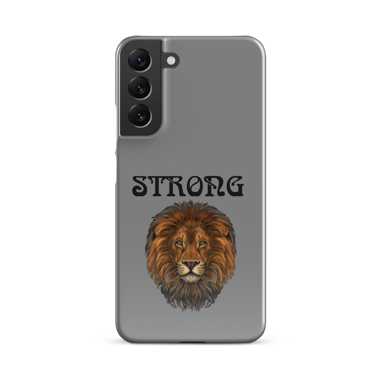 “STRONG”Grey Snap Case for Samsung®W/Black Font