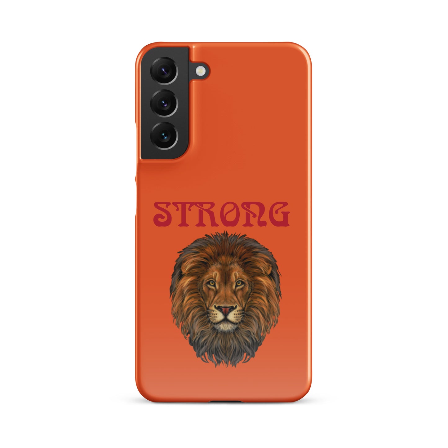 “STRONG”Orange Snap Case for Samsung®W/Red Font