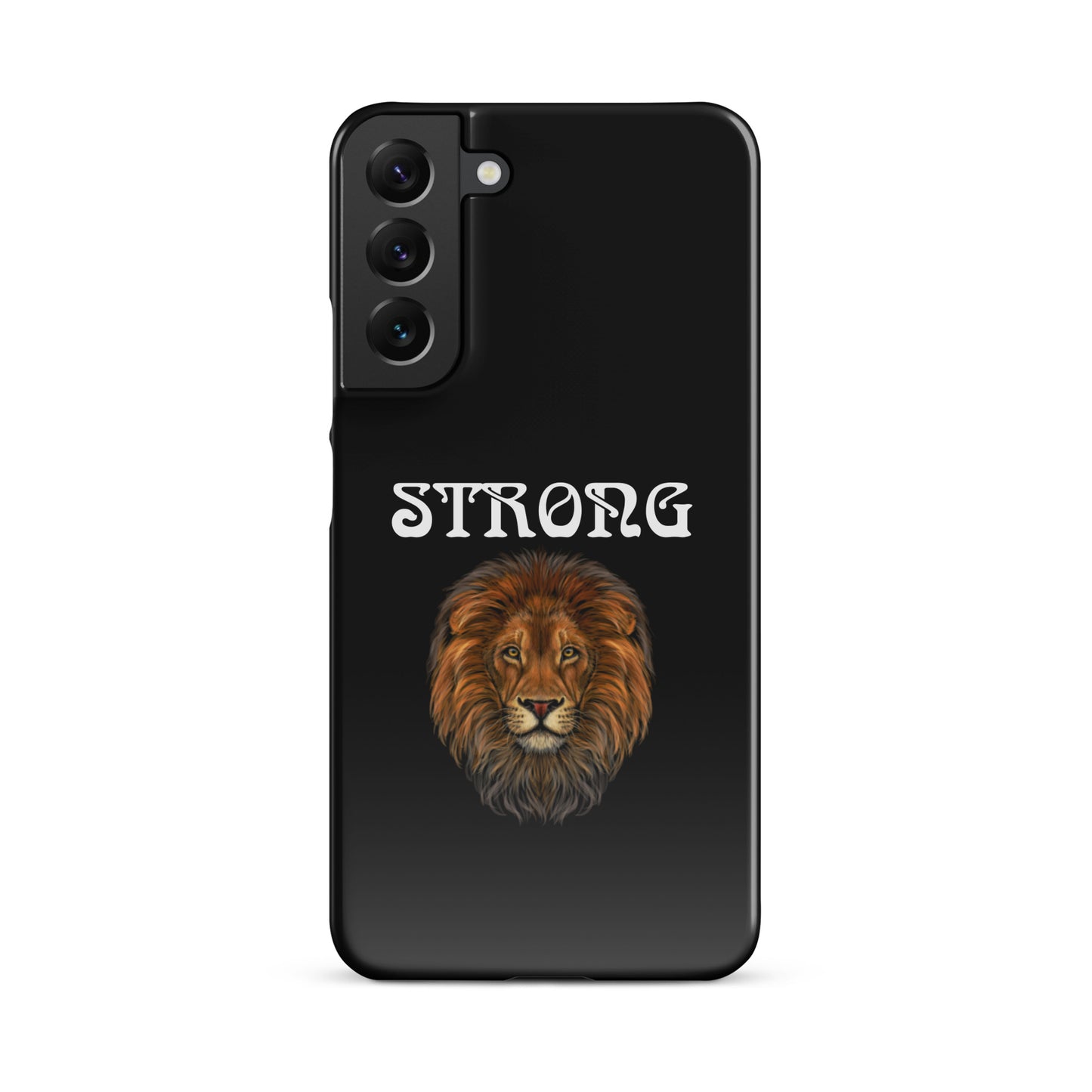 “STRONG”Black Snap Case for Samsung®W/White Font