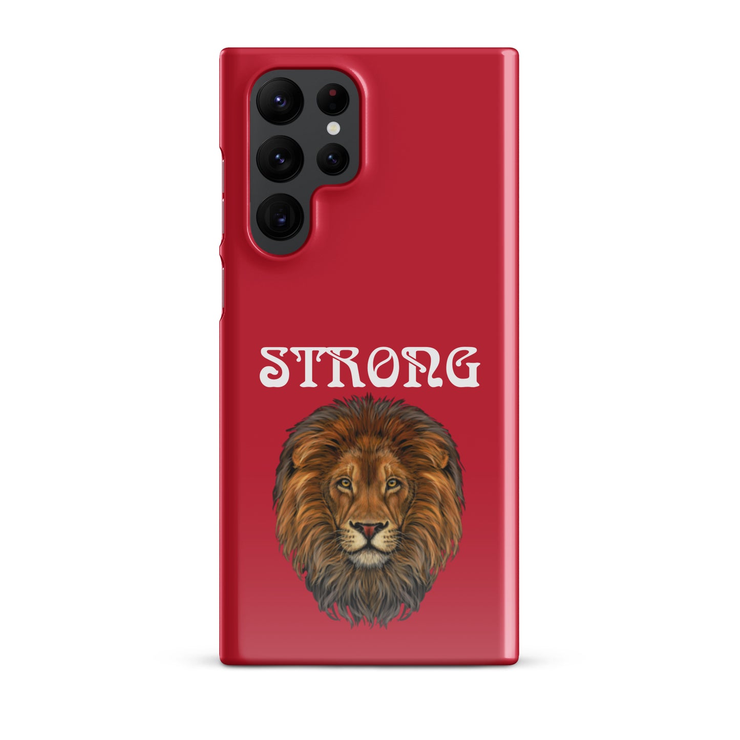 “STRONG”Red Snap Case for Samsung®W/White Font