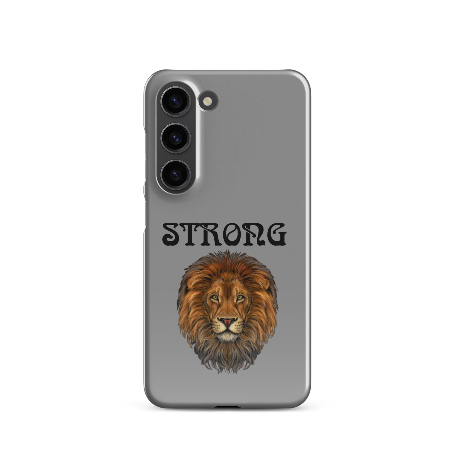 “STRONG”Grey Snap Case for Samsung®W/Black Font