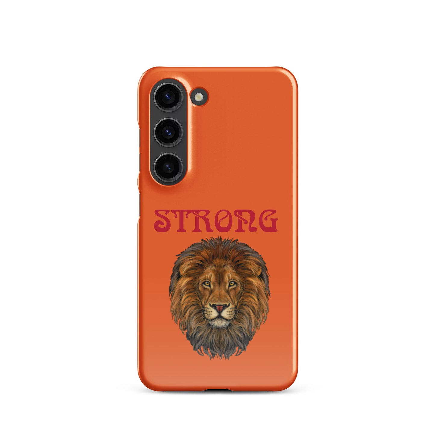“STRONG”Orange Snap Case for Samsung®W/Red Font