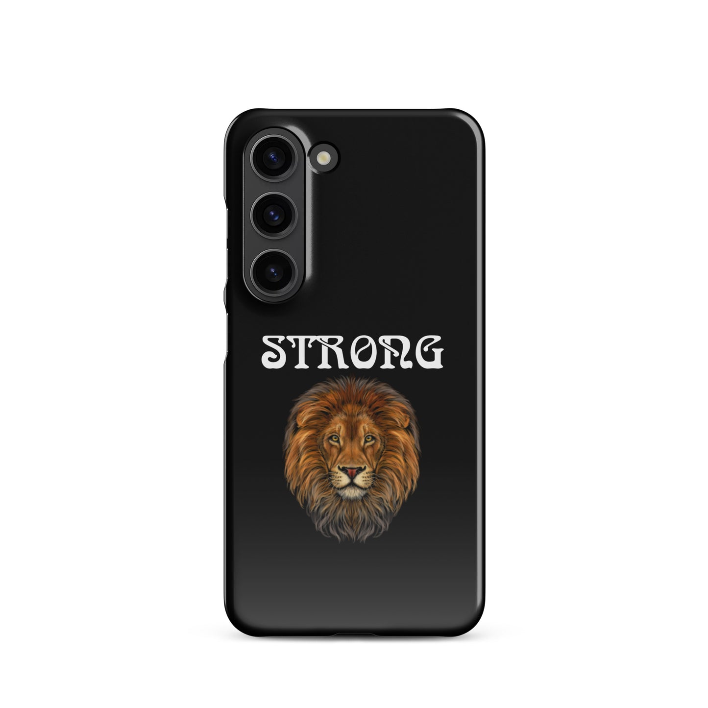 “STRONG”Black Snap Case for Samsung®W/White Font