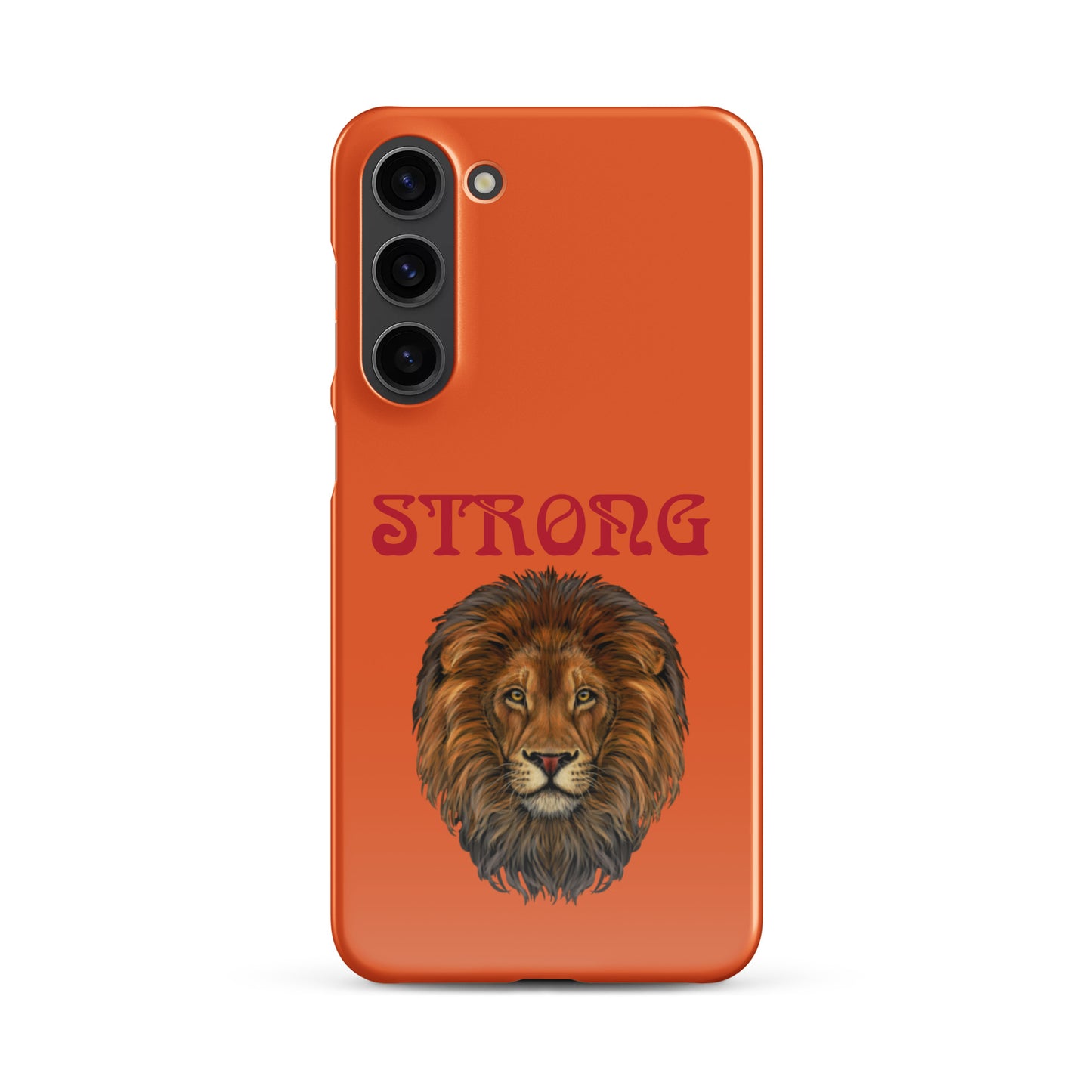 “STRONG”Orange Snap Case for Samsung®W/Red Font