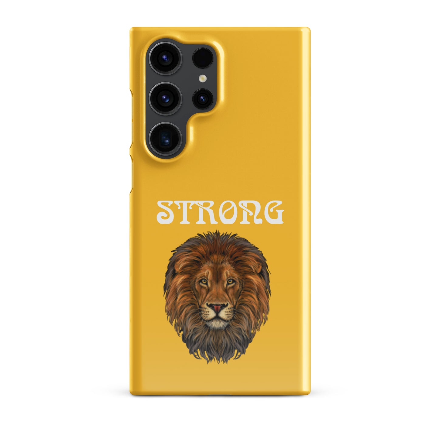 “STRONG”Yellow Snap Case for Samsung®W/White Font