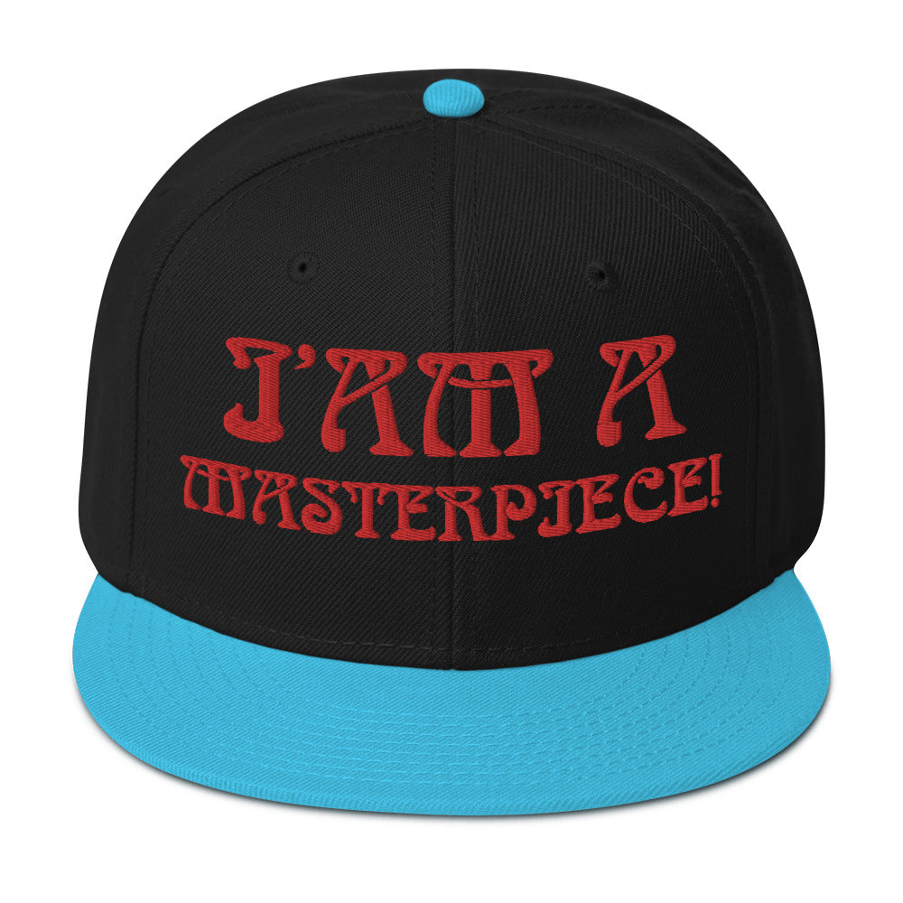“I’AM A MASTERPIECE!"Snapback Hat W/Red Font